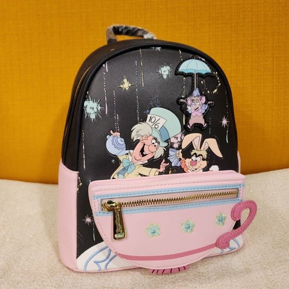 Loungefly Disney Alice in Wonderland Happy Unbirthday Mad Hatter Mini Backpack main image 5